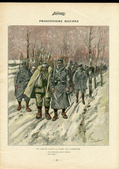 La Baionnette, satirisch in kleuren door Henri Maigrot