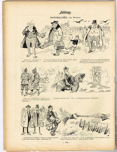 La Baionnette, Satirisch in kleuren door Henri Maigrot