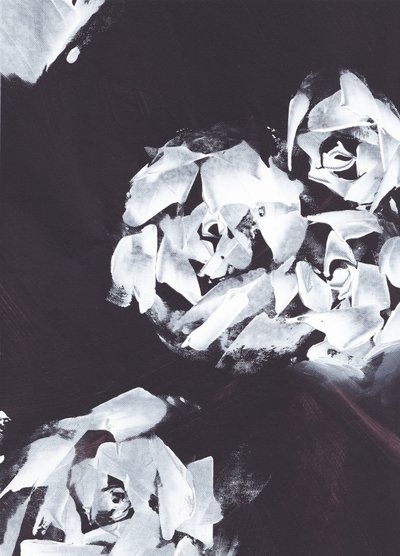 Abstracte witte bloemen door Maira Ribena