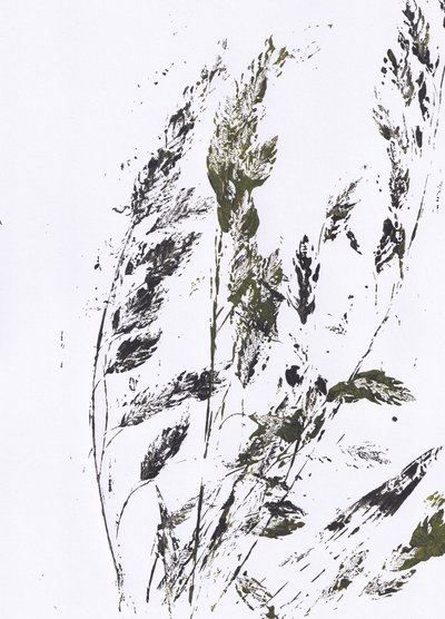Botanische grasprint door Maira Ribena