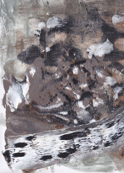 Aardse, gestructureerde abstractie door Maira Ribena