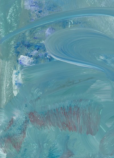 Vloeibaar blauw abstract door Maira Ribena
