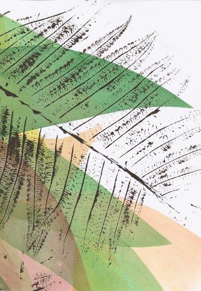 Abstracte weergave van verse varens door Maira Ribena