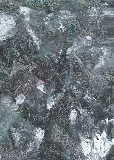 Stemmingsvolle, gestructureerde abstracte kunst door Maira Ribena