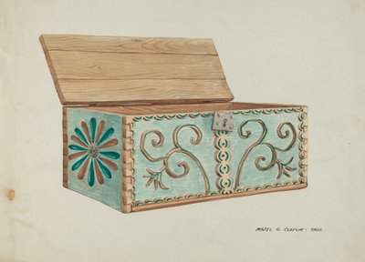Grote kist, ca. 1937 door Majel G. Claflin