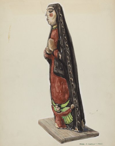 Onze Lieve Vrouw van Guadalupe Bulto, ca. 1938 door Majel G. Claflin