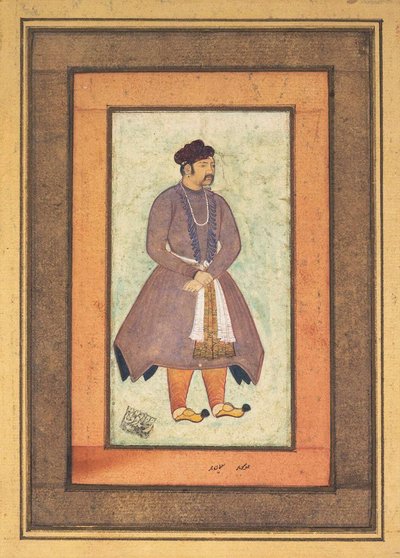 Portret van Akbar de Grote 1542-1605, Mughal keizer, tweede helft van de 16e eeuw door Manohar