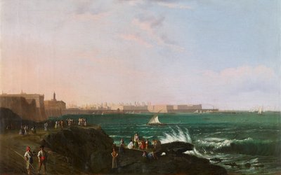 Uitzicht op Cádiz door Manuel Barron y Carrillo