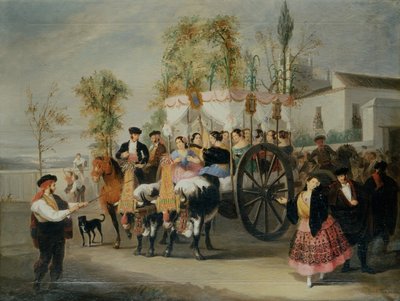 Een Processie door Manuel Cabral y Aguado Bejarano