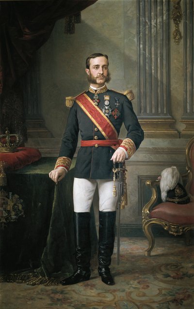 Portret van Alfonso XII door Manuel Ojeda y Siles