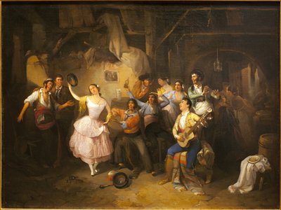 Danser in een taverne door Manuel Roderiguez Guzman