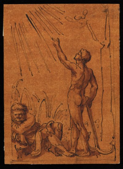 Allegorie van de zon en de aarde door Marcantonio Raimondi