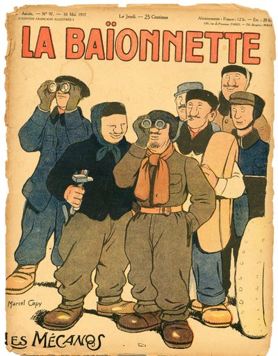 Omslag van La Baionnette, Satiriek in Kleuren door Marcel Amable O.L. Capy