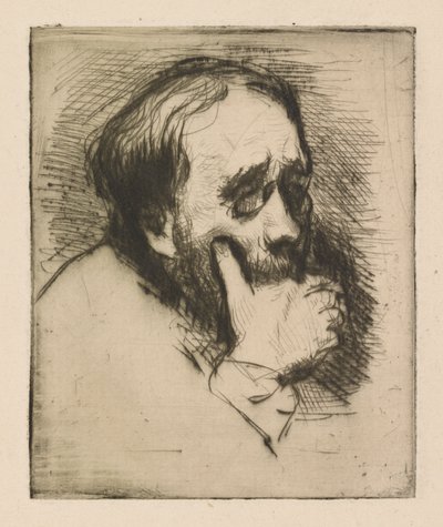 Driekwartportret van Edgar Degas door Marcellin Desboutin