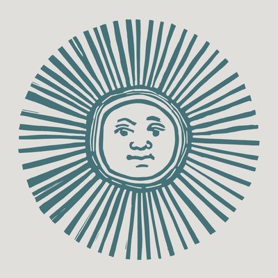 Sol Invictus, 2023 (linoleum op papier) door Marco Campedelli