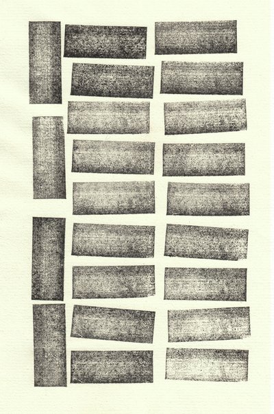 Stones_22, 2017 (rubberen stempels) door Marco Campedelli