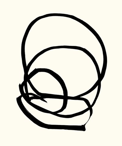 Trilling_02, 2023 (inkt op papier) door Marco Campedelli