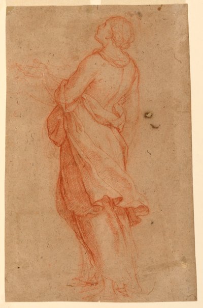 Tekening, Een jonge vrouw (Maria Magdalena onder het kruis), 1550-75 door Marco Pino