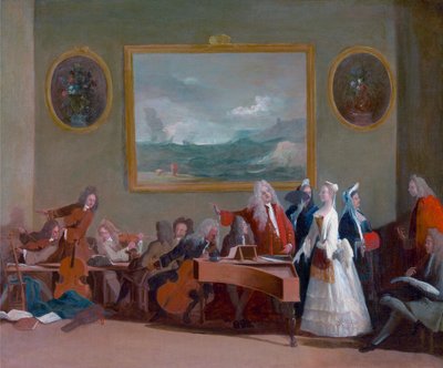 Repetitie van een opera door Marco Ricci