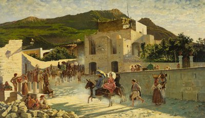 Wandeling naar Capri, ca. 1867 door Marco di Gregorio