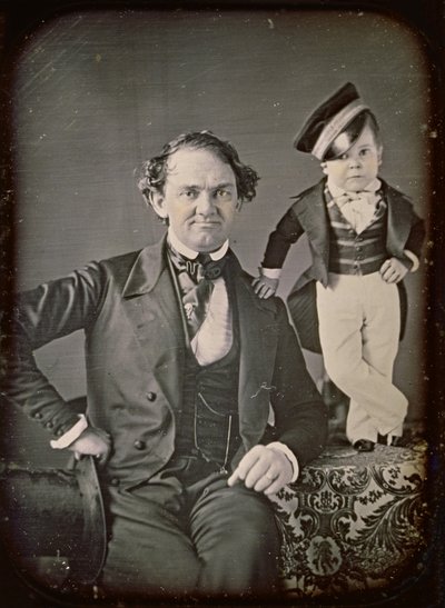 P.T. Barnum en Generaal Tom Thumb door Marcus Aurelius Root