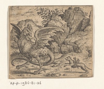 Fabel van de basilisk en de wezel door Marcus Gheeraerts (I)