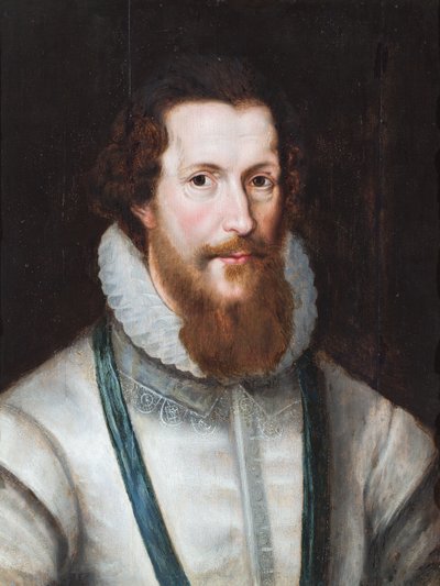 Portret van Robert Devereux, 2e graaf van Essex (olieverf op paneel) door Marcus the Younger (after) Gheeraerts