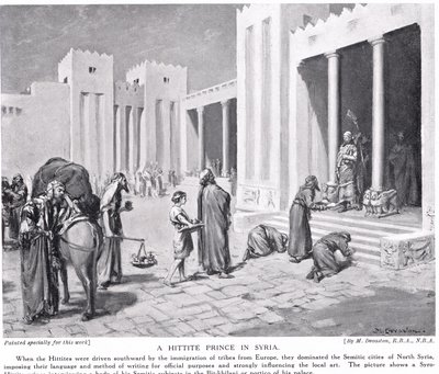 Een Hettitische prins in Syrië, illustratie uit 