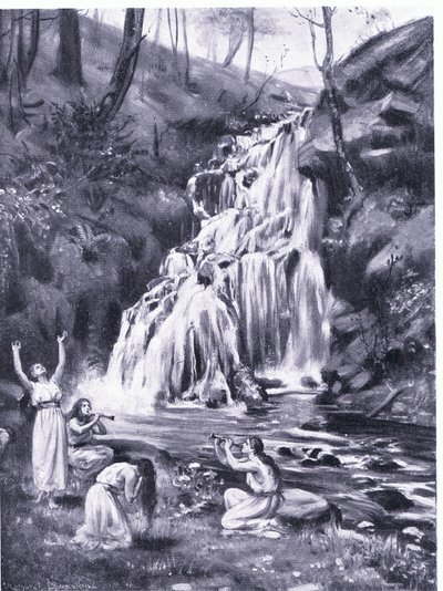Fenicische maagden rouwen om het verlies van Adonis (litho) door Margaret Dovaston