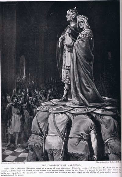 De kroning van Marcianus door Margaret Dovaston