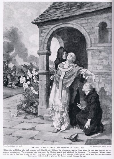 De dood van Aldred, aartsbisschop van York AD1069 door Margaret Dovaston