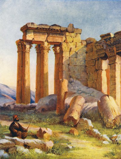 De kleine tempel, Baalbek door Margaret Thomas