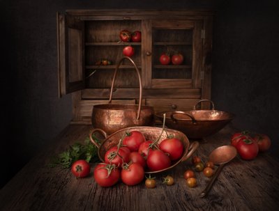 Rustieke koperen tomaten door Margareth Perfoncio
