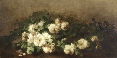 Stilleven met gitaar en rozen door Margaretha Roosenboom