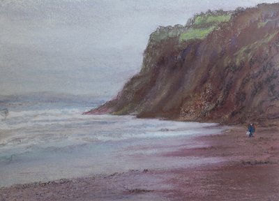 Kliffen bij Shaldon, Zuid-Devon door Margo Starkey