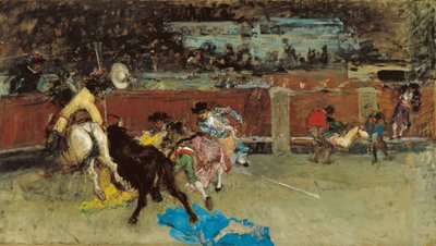 Stierengevecht. Gewonde Picador door Marià Fortuny