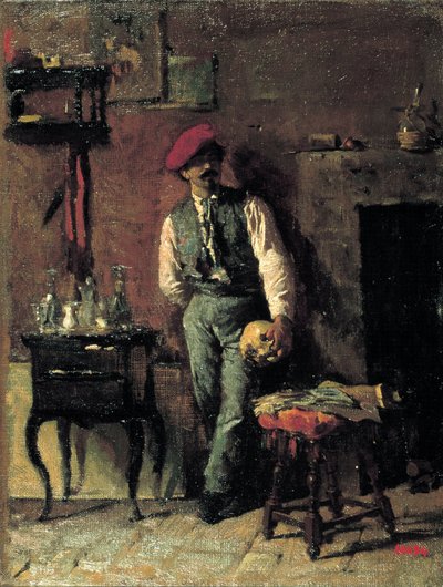 Portret van de beeldhouwer Jerónimo Suñol door Marià Fortuny Marsal
