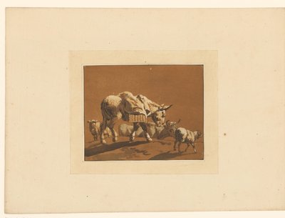Landschap met vee door Maria Catharina Prestel
