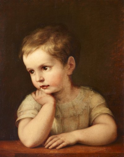 Kinderportret (Natalie Stuntz, nicht van de kunstenares) door Maria Elektrine (Freifrau von) Freyberg( Eisenberg)