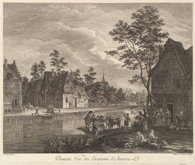 Eerste uitzicht op de omgeving van Antwerpen door Maria Fr Ozanne