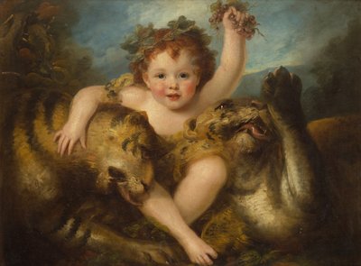 Portret van de Eerwaarde George Lamb als de Jonge Bacchus door Maria Hadfield Cosway