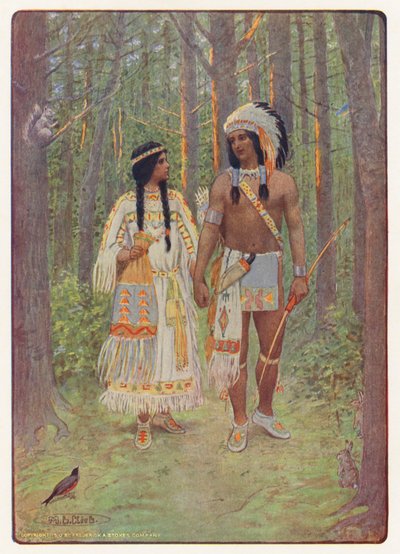 Illustratie voor Hiawatha door Longfellow door Maria Louise Kirk
