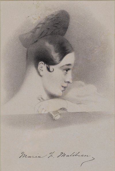 Zelfportret door Maria Malibran Garcia