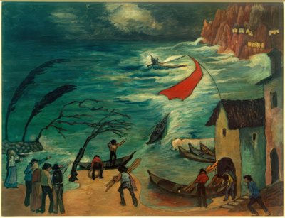 Vissers in de storm door Marianne von Werefkin