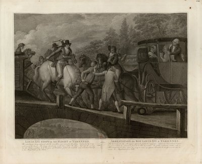 De arrestatie van Lodewijk XVI en zijn familie in Varennes, 22 juni 1791 door Mariano Bovi
