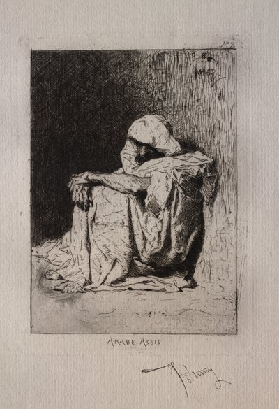 Zittende Arabier door Mariano Fortuny y Marsal