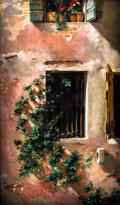 De ramen (olieverf op doek) door Mariano Fortuny y Madrazo