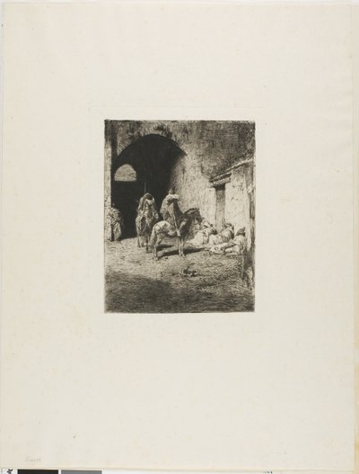 Bewaker van de kashba in Tetuan door Mariano Fortuny y Marsal