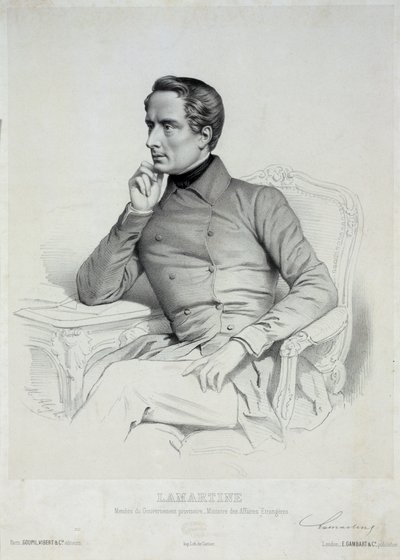 Portret van Alphonse de Lamartine 1790-1869 door Marie Alexandre Menut Alophe