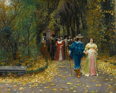 Frans:  Les fiancés De verloofden door Marie Francois Firmin Girard